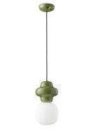 Lampe à suspendre Verre Céramique E14 Vert...