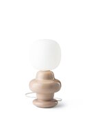 Lampe de table verre c&eacute;ramique E14 17 cm large 35 cm