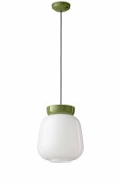 Lampe à suspendre céramique verre rond D :...