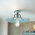 Deckenlampe Metall Keramik E27 D: 40 cm rund Vintage