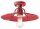 Lampe de plafond c&eacute;ramique m&eacute;tal E27 &Oslash; 40 cm rouge shabby antique