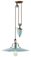 Suspension bleu clair shabby antique céramique...