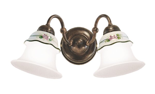 Wandleuchte Keramik Metall E14 B: 35 cm 2-flammig