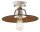 Deckenlampe Metall E27 rund &Oslash; 30 cm Creme Rostbraun
