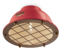 Deckenlampe Keramik Ø 35 cm Rot Shabby Antik...