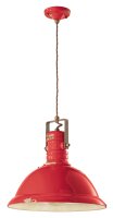 H&auml;ngelampe Metall Keramik E27 D: 40 cm rund Vintage