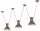 Lampe &agrave; suspendre c&eacute;ramique E27 taupe shabby antique 3 flammes