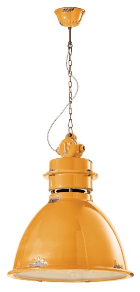 Lampe à suspendre céramique E27 H : max. 140 cm jaune shabby antique