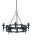 Kronleuchter CAMELOT 7 Schwarz k&uuml;rzbar &Oslash;52cm Lampe