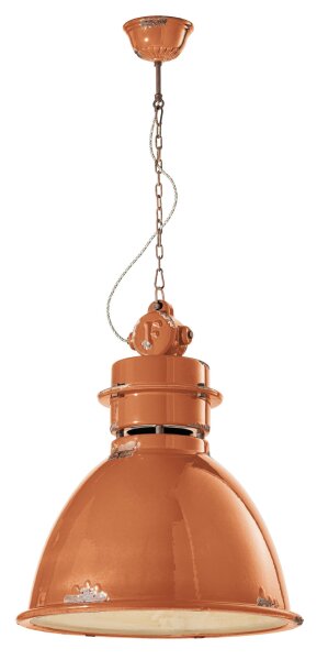Lampe à suspendre céramique H : max. 140 cm Orange shabby antique