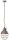 Pendelleuchte Metall Keramik rund D: 26 cm E27 Vintage