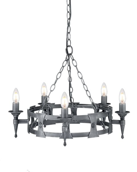 Kronleuchter CAMELOT 7 in Silber Antik Ø52cm Lampe
