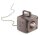 Tischlampe Keramik E27 B: 15,5 cm 20 cm hoch Taupe