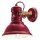 Applique c&eacute;ramique m&eacute;tal E27 ajustable rouge shabby antique