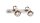 Spot mural métal céramique L : 41 cm E14 2 flammes