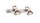 Applique murale c&eacute;ramique blanc marron E14 r&eacute;glable vintage