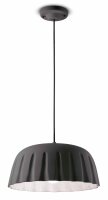 H&auml;ngeleuchte Keramik &Oslash; 40 cm H: max. 138 cm Dunkelgrau