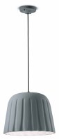 Suspension Céramique Ø 40 cm Artisanat Gris...