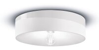 Deckenlampe Keramik D: 40 cm Weiß E27 rund Retro...