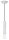 Lampe &agrave; suspendre c&eacute;ramique E27 ronde D : 5,5 cm blanc r&eacute;tro design