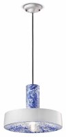 Suspension céramique E27 Ø 35 cm rond H :...