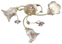 Deckenleuchte Keramik Metall E14 3-flammig Landhausstil