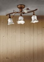 Plafonnier céramique métal E14 orientable 3...