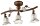 Plafonnier céramique métal E14 orientable 3 flammes