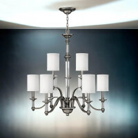 Kronleuchter LUANA in Nickel Ø:66cm Lampe...