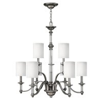 Kronleuchter LUANA in Nickel Ø:66cm Lampe...