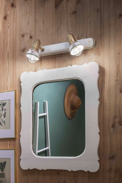 Spot mural métal céramique E14 orientable 2 flammes