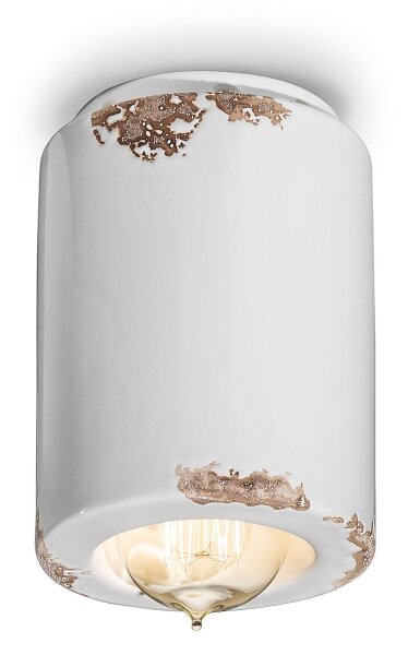 Spot Lampe plafond céramique rond D : 8,5 cm apparent E14