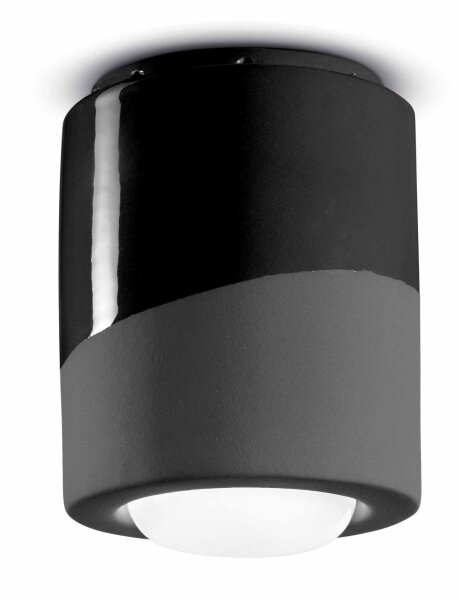Spot luminaire plafond apparent céramique E27 D : 12,5 cm rond