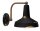 Wandleuchte Keramik E27 H: 21 cm Schwarz Industrial