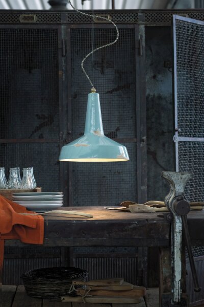 Lampe à suspendre céramique E27 D : 35 cm H : max. 133 cm rond