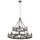 Lustre CAMELOT 8 en zinc bois 15-flmg &Oslash;110cm