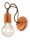 Wandlampe Metall E27 H: 18 cm Orange Shabby Antik