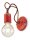 Wandlampe Metall 18 cm hoch Rot Shabby Antik E27 ARASI