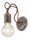 Wandlampe Metall E27 18 cm hoch Taupe Shabby Antik