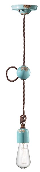 Suspension en céramique H : max. 120 cm E27 Vintage ARASI