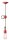 Suspension c&eacute;ramique H : max. 120 cm Rouge shabby antique