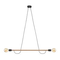 Lampe à suspendre bois métal 93 cm de long...