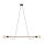 Lampe à suspendre bois métal 93 cm de long H : max. 160 cm 2x E27