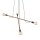 Pendelleuchte verstellbar Holz Metall L: 93 cm 4x E27