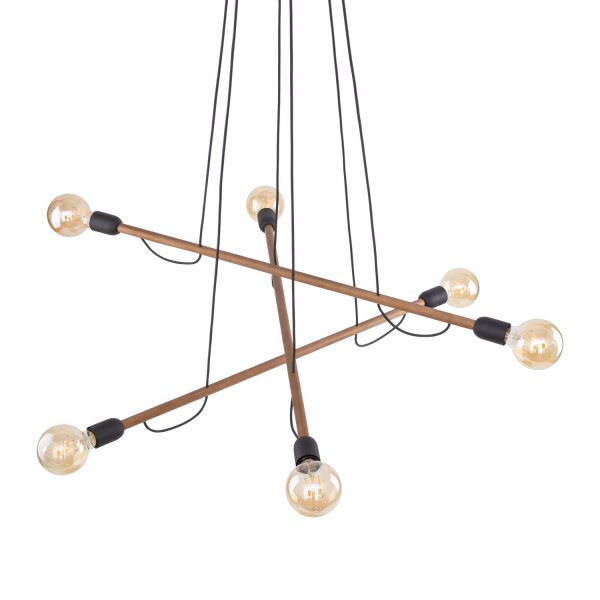 Lampe à suspendre réglable L : 93 cm H : max. 160 cm pour 6x E27