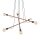 Lampe à suspendre réglable L : 93 cm H : max. 160 cm pour 6x E27