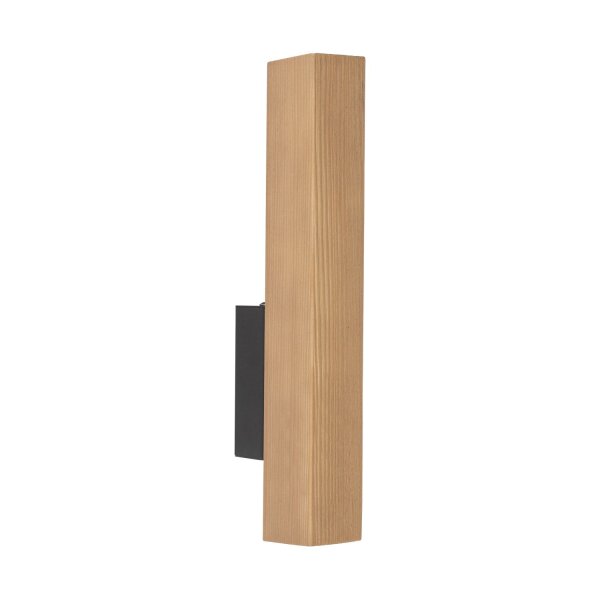 LED Wandlampe Holz Metall indirektes Licht 3000 K H: 31 cm