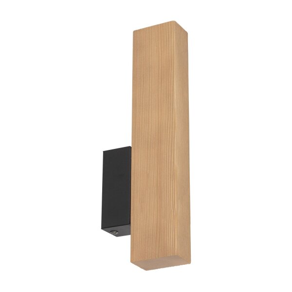 LED Wandlampe Holz Metall indirektes Licht 3000 K H: 31 cm