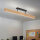 LED Deckenlampe Holz Metall 96 cm lang H: 16,5 cm 3000 K
