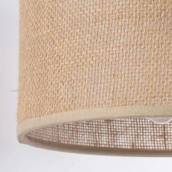Wandlampe mit Schalter Jute E27 H: 30 cm Boho RIANNE